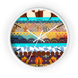 Groovy Patchwork Purple and Pink Print Wall Clock! Perfect For Gifting! Free Shipping!!! 3 Colors Available!