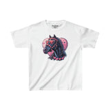 Valentines Day Pink Heart Horse With Sunglasses Hearts Kids Heavy Cotton Tee! Foxy Kids! Free Shipping!