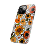 Sunflowers and Daisies Retro Fall Vibes Tough Phone Cases!