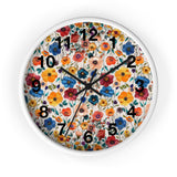 Boho Floral Cream Print Wall Clock! Perfect For Gifting! Free Shipping!!! 3 Colors Available!