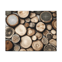Farmhouse Wooden Tree Slice Elements Canvas Gallery Wraps!