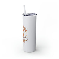 Boot Scootin Spooky Retro Ghost Printed Skinny Tumbler with Straw, 20oz! Multiple Colors! Halloween!