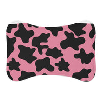 Black and Pink Cow Print Pet Feeding Mats! Dog and Cat Shapes! Foxy Pets! Free Shipping!!!