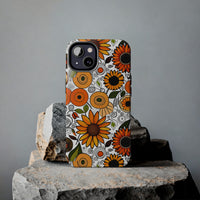 Sunflowers and Daisies Retro Fall Vibes Tough Phone Cases!