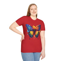 Spring Rainbow Butterfly Unisex Graphic Tees! Spring Vibes! All New Heather Colors!!! Free Shipping!!!