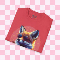 Retro Fox Graphic Tee! Ultra Soft! Free Shipping! Summer Vibes!