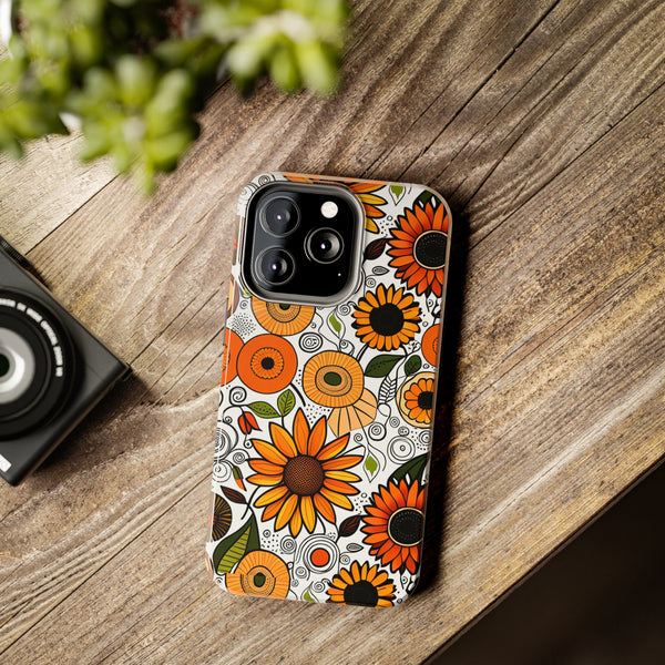 Sunflowers and Daisies Retro Fall Vibes Tough Phone Cases!