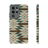 Teal and Brown Aztec Tough Cases! Cellphone Cases! Multiple Sizes Available! Apple iPhone, Samsung Galaxy, and Google Pixel devices!