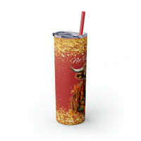 Not Today Heifer Highlander Cow Fall Vibes Skinny Tumbler with Straw, 20oz! Multiple Colors!