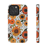 Sunflowers and Daisies Retro Fall Vibes Tough Phone Cases!