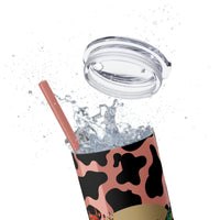 Your So Golden Butterfly Cow Printed Skinny Tumbler with Straw, 20oz! Multiple Colors!