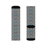 Vintage Western Grey Aztec Print Socks! 3 Sizes Available! Fast and Free Shipping!!! Giftable!