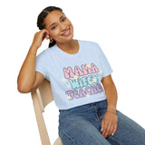 Mama Wifey Teacher Unisex Graphic Tees! All New Heather Colors!!! Free Shipping!!! Back To School!