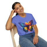 Spring Rainbow Butterfly Unisex Graphic Tees! Spring Vibes! All New Heather Colors!!! Free Shipping!!!