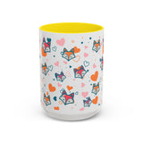 Coffee Mug - Fox Heart Medley Valentines Day Mug (11, 15oz)