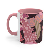 Boho Pink Quilted Accent Coffee Mug, 11oz! Free Shipping! Great For Gifting! Lead and BPA Free!