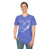 Valentines Day Butterfly Heart Medley White Version Unisex Graphic Tee! All New Heather Colors!!! Free Shipping!!!