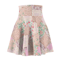 Boho Pink Patchwork Women's Skater Skirt! Free Shipping!