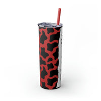 Nurse Life Cow Printed Skinny Tumbler with Straw, 20oz! Multiple Colors! Medical Vibes!