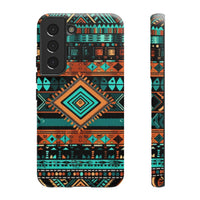 Turquoise Aztec Tough Cases! Cellphone Cases! Multiple Sizes Available! Apple iPhone, Samsung Galaxy, and Google Pixel devices!