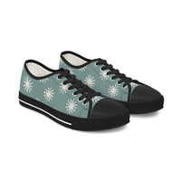 Seafoam Green Star Stamp Women's Low Top Sneakers! Free Shipping! Specialty Buy!