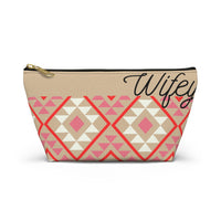 Wifey Pink Aztec Printed Travel Accessory Pouch, Check Out My Matching Weekender Bag! Free Shipping!!!