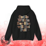 Beige God is Within Her She Will Not Fall Psalms 46:5 Back Designs Unisex Heavy Blend Hooded Sweatshirt! Free Shipping!!!