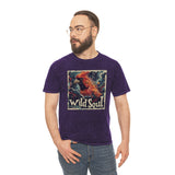 Wild Soul Red Bird Stamp Distressed Unisex Mineral Wash T-Shirt! New Colors! Free Shipping!!!