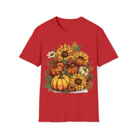 Sunflower Pumpkin Patch Halloween Fall Vibes Unisex Graphic Tees!