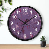Boho Paint Washed Purples Print Wall Clock! Perfect For Gifting! Free Shipping!!! 3 Colors Available!