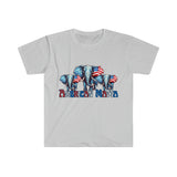 American Mama Elephant USA Independence Day Unisex Graphic Tees!