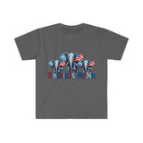 American Mama Elephant USA Independence Day Unisex Graphic Tees!