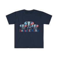 American Mama Elephant USA Independence Day Unisex Graphic Tees!