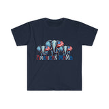 American Mama Elephant USA Independence Day Unisex Graphic Tees!