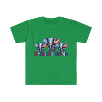 American Mama Elephant USA Independence Day Unisex Graphic Tees!