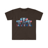 American Mama Elephant USA Independence Day Unisex Graphic Tees!