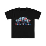 American Mama Elephant USA Independence Day Unisex Graphic Tees!