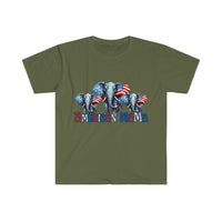 American Mama Elephant USA Independence Day Unisex Graphic Tees!