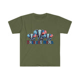 American Mama Elephant USA Independence Day Unisex Graphic Tees!