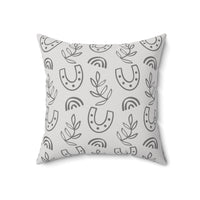 Western/Boho Horse Shoe Grey Botanicals Square Pillow!