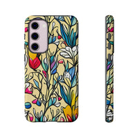 Blue and Yellow Floral Tulips Phone Cases! New!!! Over 40 Phone Sizes To Choose From! Free Shipping!!!