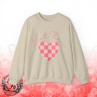 Valentines Day Let Them Plaid Heart Edition Unisex Sweatshirt! Retro! Free Shipping!!!