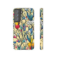 Blue and Yellow Floral Tulips Phone Cases! New!!! Over 40 Phone Sizes To Choose From! Free Shipping!!!