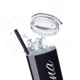 Custom Name Personalized Tumblers Skinny Tumbler with Straw, 20oz! Cursive Writing Option!