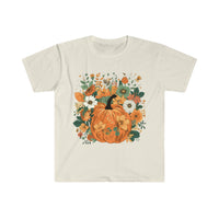 Fall Blue 70s Inspired Pumpkins Halloween Fall Vibes Unisex Graphic Tees!