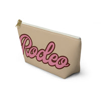 Cream Pink Rodeo Travel Accessory Pouch, Check Out My Matching Weekender Bag! Free Shipping!!!