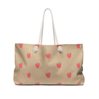 Valentines Day Cream Strawberry Vacation Travel Weekender Bag! Free Shipping!!!