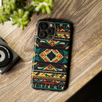 Black Aztec Tough Cases! Cellphone Cases! Multiple Sizes Available! Apple iPhone, Samsung Galaxy, and Google Pixel devices!