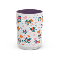 Coffee Mug - Fox Heart Medley Valentines Day Mug (11, 15oz)