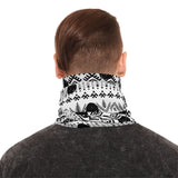 Classic Black and White Print Lightweight Neck Gaiter! 4 Sizes Available! Free Shipping! UPF +50! Great For All Outdoor Sports!